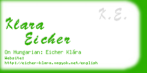 klara eicher business card